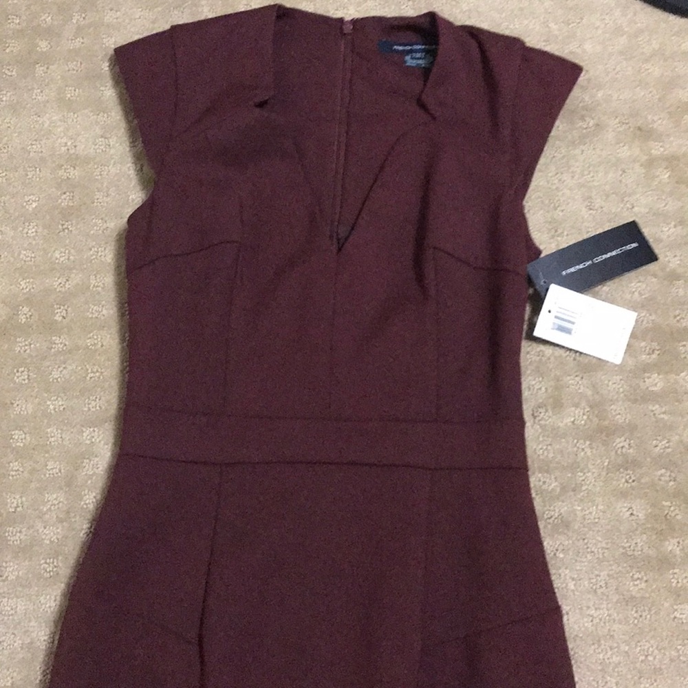 French Connection burgundy dress. Size:2 - Picture 5 of 7